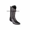 Guadalajara Western Wear Men Los Altos Black Ostrich & Deer European Square Toe Cowboy Boots 2 Guadalajara Western Wear Men Los Altos Black Ostrich & Deer European Square Toe Cowboy Boots