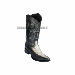 Guadalajara Western Wear Men Los Altos Natural Python & Deer European Square Toe Cowboy Boots