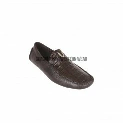 Cuadra Vestigium Black Cherry Caiman Belly Loafers