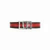 Guadalajara Western Wear Men Vestigium Black / Red Ostrich Leg Casual Belt