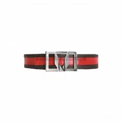 Guadalajara Western Wear Men Vestigium Black / Red Ostrich Leg Casual Belt
