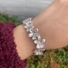 Guadalajara Western Wear Silver Flower Bracelet