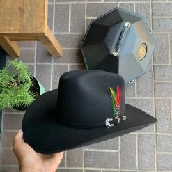 Stetson 6x Skyline Black Cowboy Felt Hat Sinaloa (Copa Chica Falda/Brim 3.5