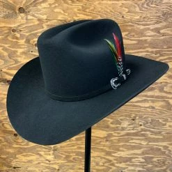 Stetson 6x Skyline Black Cowboy Felt Hat Sinaloa (Copa Chica Falda/Brim 3.5