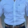 Guadalajara Western Wear Men Ariat Gaig White Classic Fit Short Sleeve Shirt