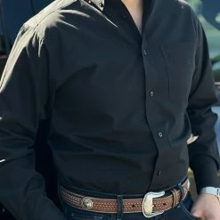 Guadalajara Western Wear Ariat Solid Black Classic Fit Shirt