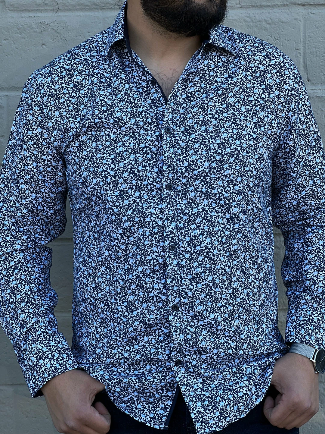 Guadalajara Western Wear Men's Italian Print Long Sleeve Shirt - B586 3 Guadalajara Western Wear Men's Italian Print Long Sleeve Shirt - B586