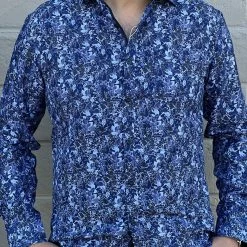 Guadalajara Western Wear Men's Italian Print Long Sleeve Shirt - B573