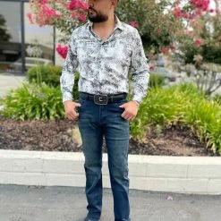 Guadalajara Western Wear Platini Men's Digital Print Shirt - FPL7886