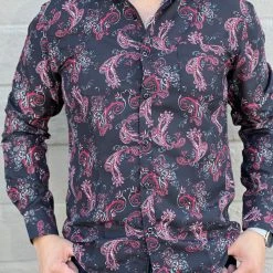 Guadalajara Western Wear Men's Italian Print Long Sleeve Shirt - B564