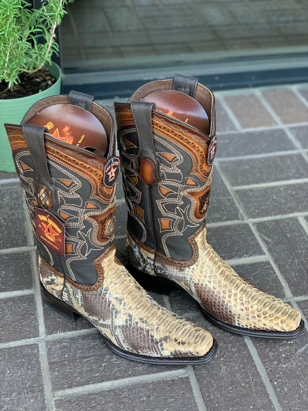 Guadalajara Western Wear Los Altos Oryx Python European Square Toe Cowboy Boots Men 5 Guadalajara Western Wear Los Altos Oryx Python European Square Toe Cowboy Boots Men