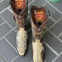 Guadalajara Western Wear Los Altos Oryx Python European Square Toe Cowboy Boots Men 6 Guadalajara Western Wear Los Altos Oryx Python European Square Toe Cowboy Boots Men