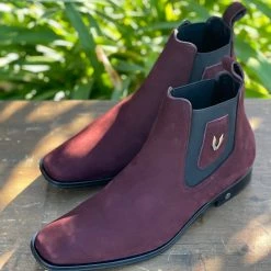 Cuadra Vestigium Nobuk Burgundy Chelsea Boot