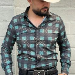 Guadalajara Western Wear Platini Men's Digital Print Shirt - FPL7884