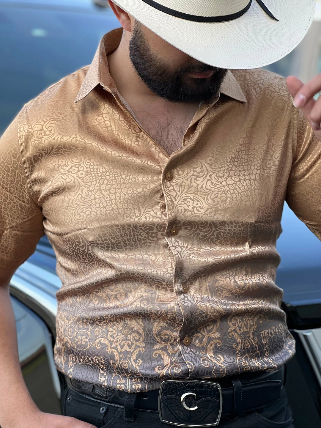 Guadalajara Western Wear Platini Men's Digital Print Short Sleeve Shirt - FPS8635 4 Guadalajara Western Wear Platini Men's Digital Print Short Sleeve Shirt - FPS8635