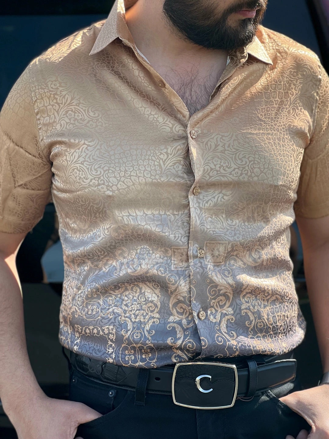 Guadalajara Western Wear Platini Men's Digital Print Short Sleeve Shirt - FPS8635 5 Guadalajara Western Wear Platini Men's Digital Print Short Sleeve Shirt - FPS8635