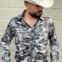 Guadalajara Western Wear Platini Men's Digital Print Shirt - FPL7885