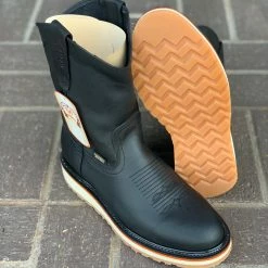 Guadalajara Western Wear Original Michel Boots Men's Pull On Work Boot Black Soft Toe