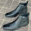Cuadra Vestigium Black Caiman Belly Chelsea Boot Men 2 Cuadra Vestigium Black Caiman Belly Chelsea Boot Men