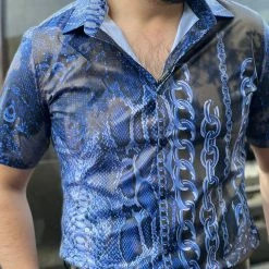 Guadalajara Western Wear Platini Men's Digital Print Short Sleeve Shirt - FPS8639