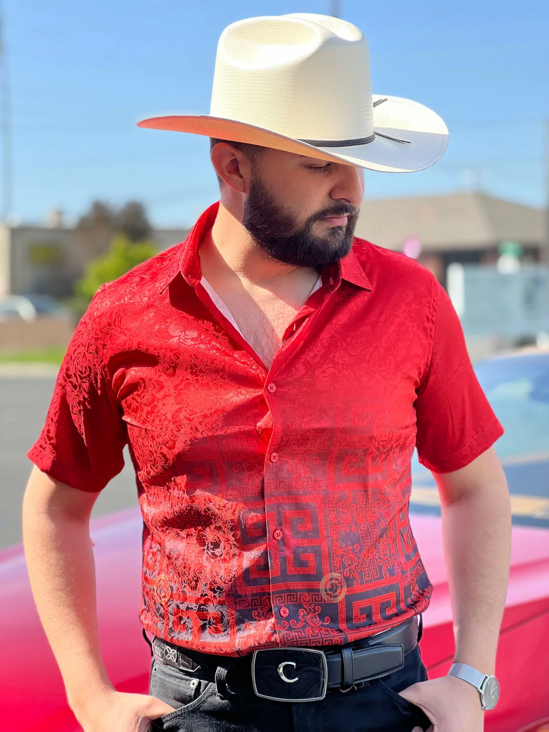 Guadalajara Western Wear Platini Men's Digital Print Short Sleeve Shirt - FPS8636 3 Guadalajara Western Wear Platini Men's Digital Print Short Sleeve Shirt - FPS8636