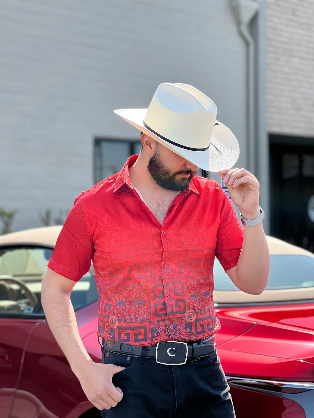 Guadalajara Western Wear Platini Men's Digital Print Short Sleeve Shirt - FPS8636 4 Guadalajara Western Wear Platini Men's Digital Print Short Sleeve Shirt - FPS8636