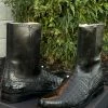 Guadalajara Western Wear Men Cuadra Botin De Caiman - Black