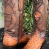 Guadalajara Western Wear Bota Cuadra De Avestruz - Miel Men