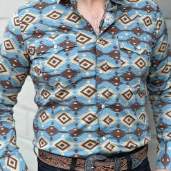 Guadalajara Western Wear Platini Men's Aztec Digital Print Shirt - AZL7784