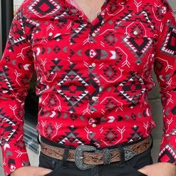 Guadalajara Western Wear Platini Men's Aztec Digital Print Shirt - AZL7781