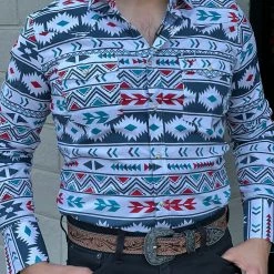 Guadalajara Western Wear Platini Men's Aztec Digital Print Shirt - AZL7779