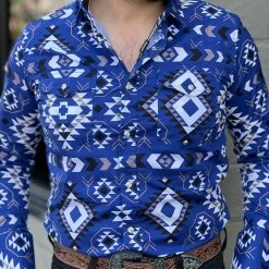 Guadalajara Western Wear Platini Men's Aztec Digital Print Shirt - AZL7782
