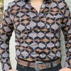 Guadalajara Western Wear Platini Men's Aztec Digital Print Shirt - AZL7785