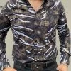 Guadalajara Western Wear Long Sleeve Shirts / Camisas Manga Larga Platini Men's Digital Button Up Shirt - FPL7849