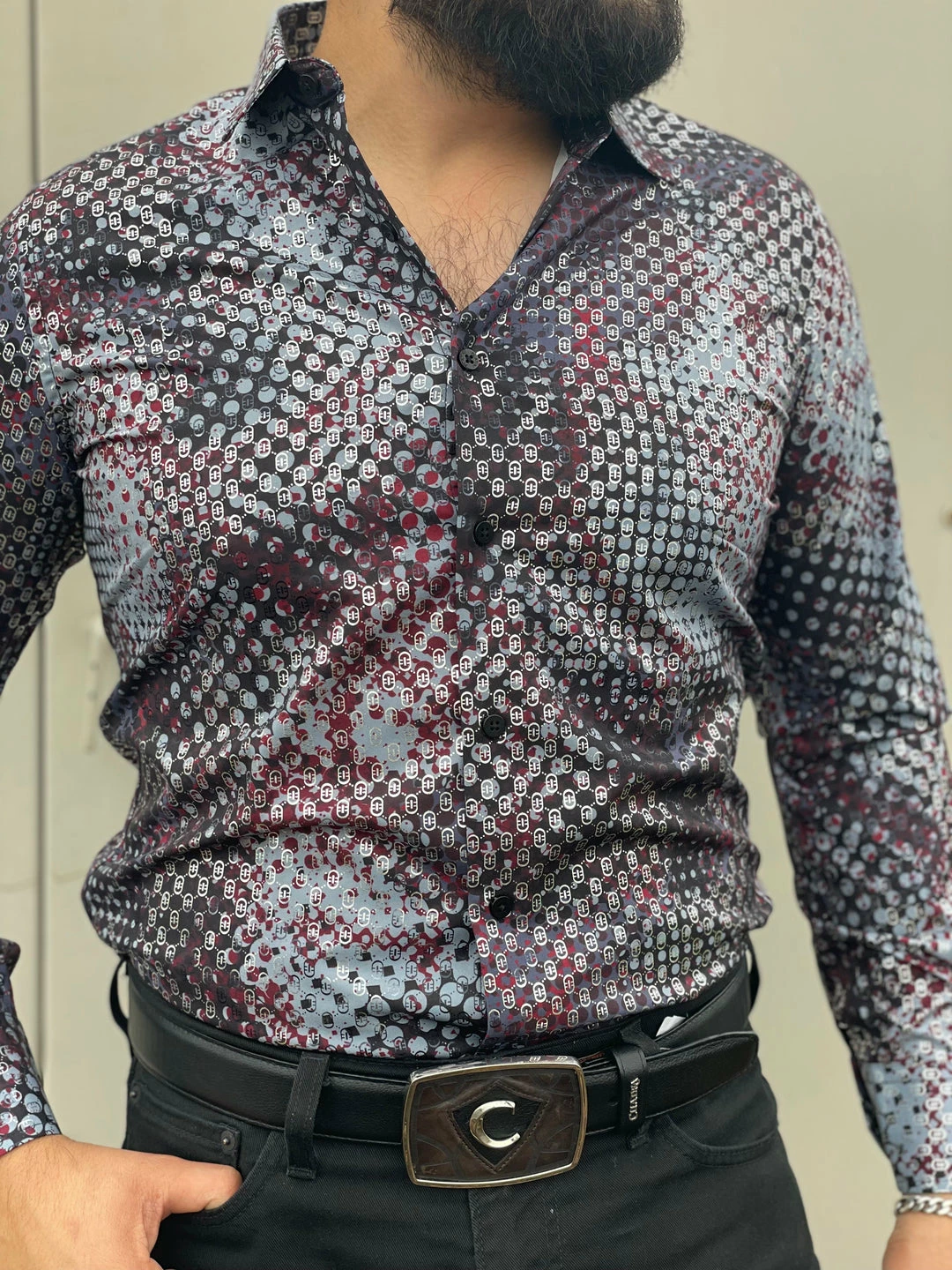 Guadalajara Western Wear Platini Men's Digital Button Up Shirt - FPL7856 Long Sleeve Shirts / Camisas Manga Larga 3 Guadalajara Western Wear Platini Men's Digital Button Up Shirt - FPL7856 Long Sleeve Shirts / Camisas Manga Larga