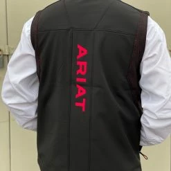 Ariat Vernon Vent Softshell Men's Vest - Black/Red