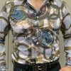 Guadalajara Western Wear Long Sleeve Shirts / Camisas Manga Larga Platini Men's Digital Button Up Shirt - FPL8115