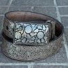 Guadalajara Western Wear Men Floreado Lazer Cut Leather Belt - Cafe (Brown) / Plata (Silver) 2 Guadalajara Western Wear Men Floreado Lazer Cut Leather Belt - Cafe (Brown) / Plata (Silver)