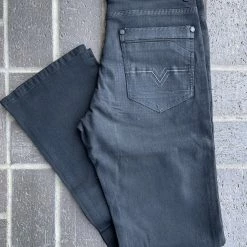 Guadalajara Western Wear Platini Men's Jet Black Slim Boot Cut Jeans - BCJ7843