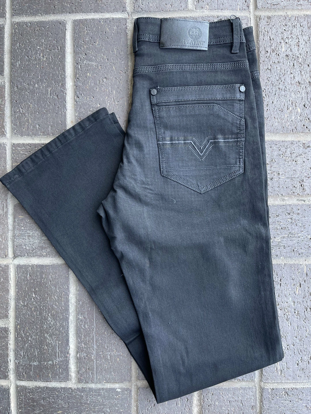 Guadalajara Western Wear Platini Men's Jet Black Slim Boot Cut Jeans - BCJ7843 3 Guadalajara Western Wear Platini Men's Jet Black Slim Boot Cut Jeans - BCJ7843