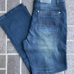 Guadalajara Western Wear Platini Men's Dark Blue Slim Boot Cut Jeans - BCJ7841