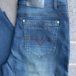 Guadalajara Western Wear Platini Men's Dark Blue Slim Boot Cut Jeans - BCJ7841