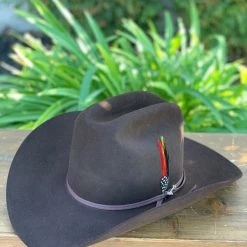 Men Stetson 6x Rancher Chocolate Cowboy Felt Hat (Copa Alta Falda/Brim 4