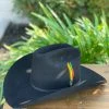 Stetson 6x Rancher Black Cowboy Felt Hat (Copa Alta Falda/Brim 4")