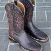 Guadalajara Western Wear Circle G Men's Dark Brown Embroidered Western Boot