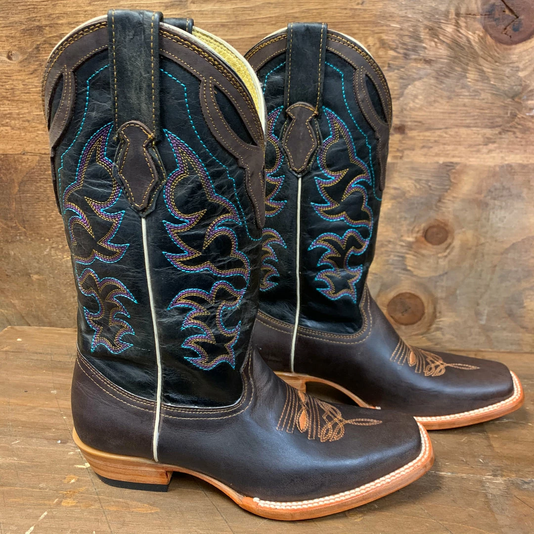 Reywelt Stephy Boot Dark Brown Semi Square Toe Women Western Boot 5 Reywelt Stephy Boot Dark Brown Semi Square Toe Women Western Boot