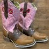 Guadalajara Western Wear El General Pink Women Square Toe Western Boot