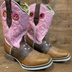 Guadalajara Western Wear El General Pink Women Square Toe Western Boot