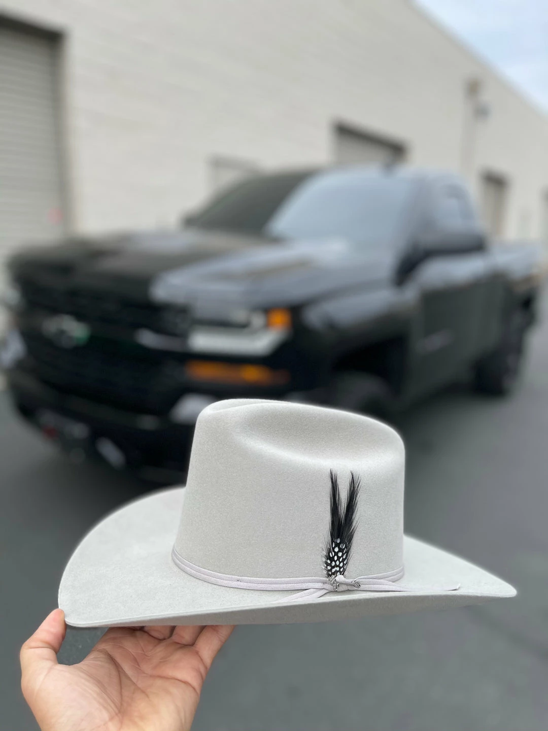 Stetson 6x Rancher Mist Grey Diamante Negro Cowboy Felt Hat (Copa Alta Falda/Brim 3.5") 4 Stetson 6x Rancher Mist Grey Diamante Negro Cowboy Felt Hat (Copa Alta Falda/Brim 3.5")
