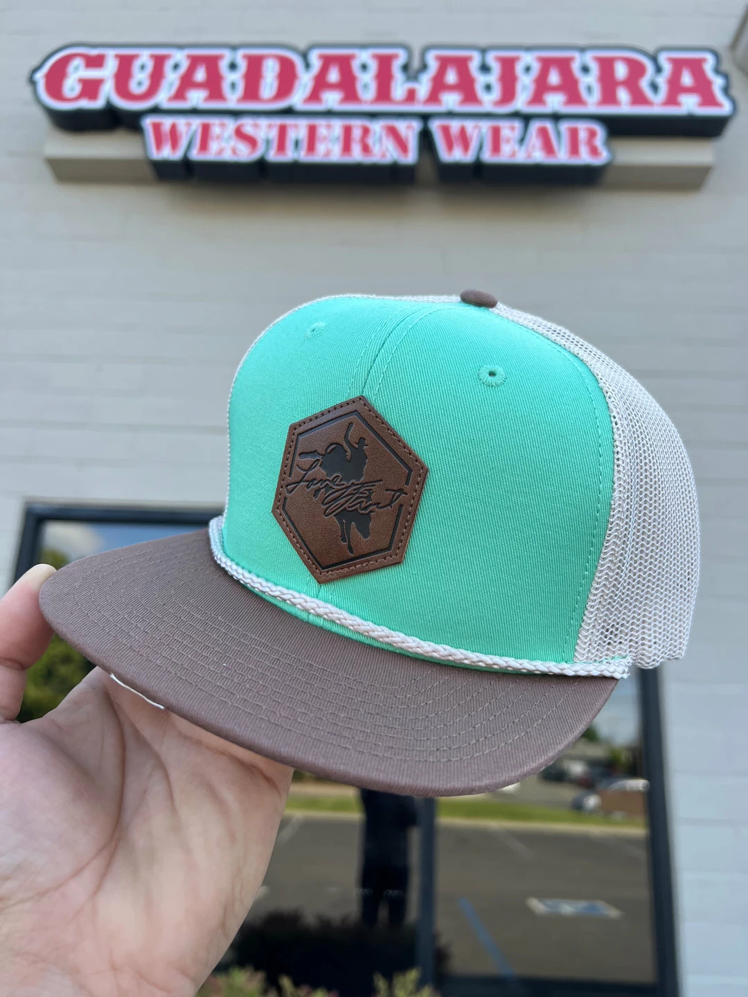 Guadalajara Western Wear Outlaw Teal/Brown Lane Frost Cap Accessories 3 Guadalajara Western Wear Outlaw Teal/Brown Lane Frost Cap Accessories